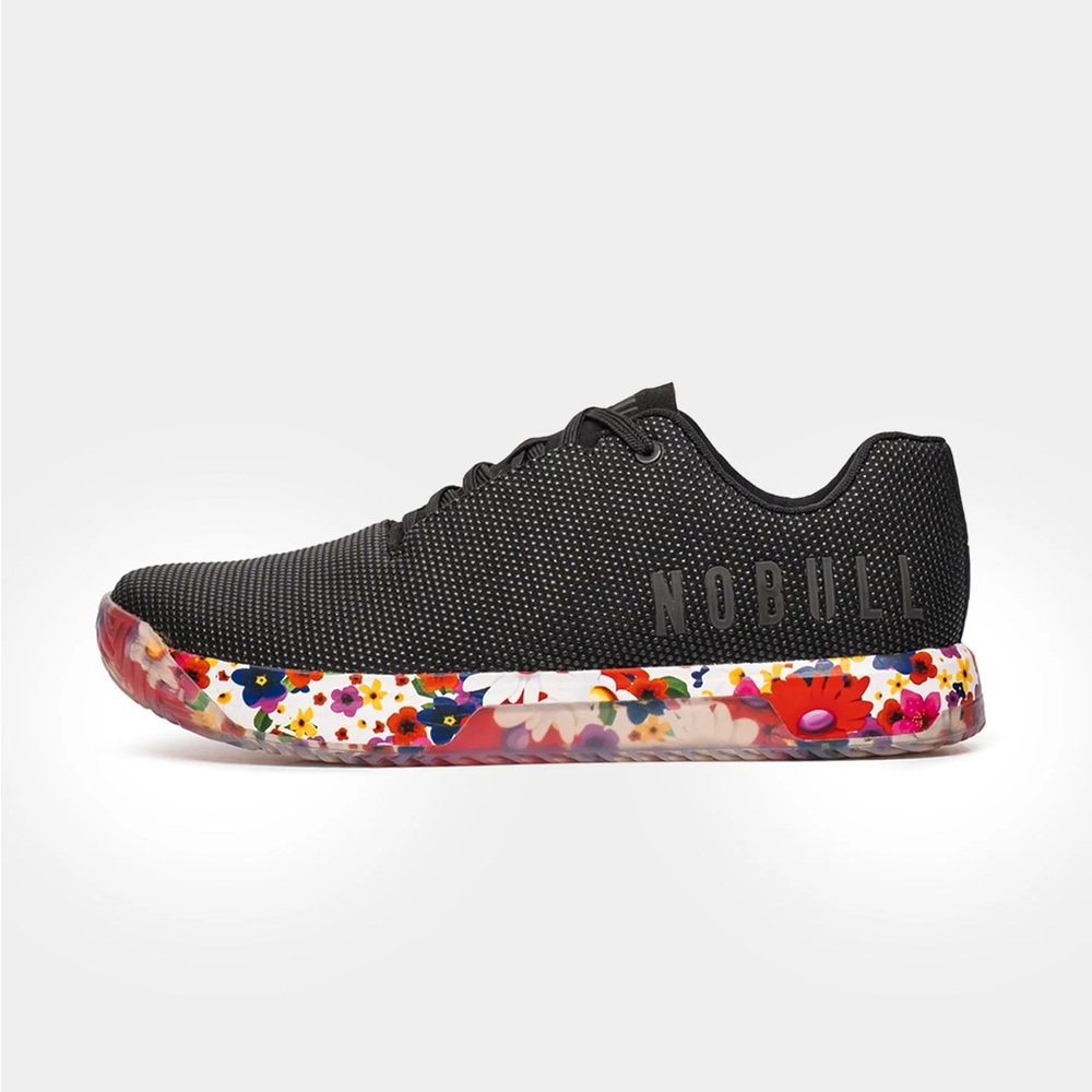 Black & daisy NoBull Plus CrossFit trainers